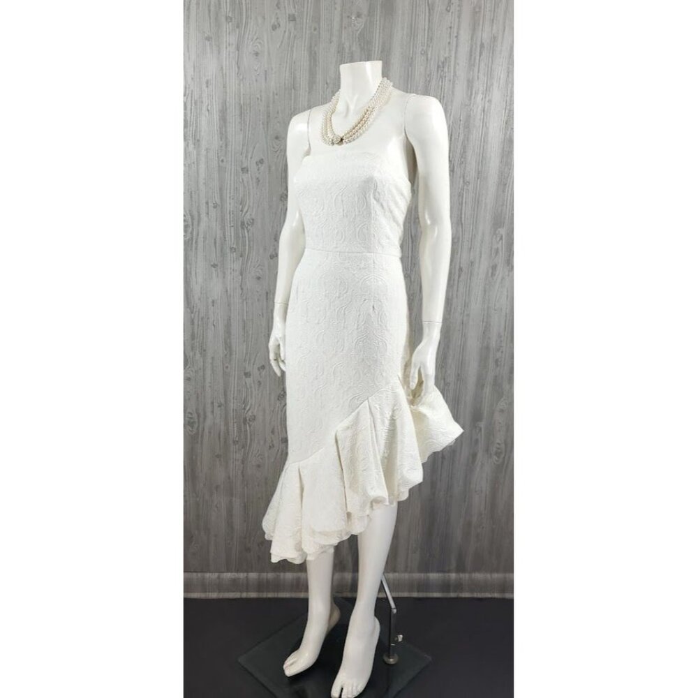 PrettyLittleThing Ivory Strapless Ruffle Dress - Picture 3 of 7
